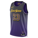 Lebron James #23 Los Angeles Lakers Purple City Edition-Trikot