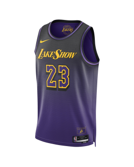 Lebron James #23 Los Angeles Lakers Purple City Edition-Trikot