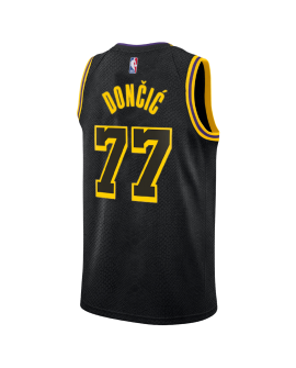Luka Dončić #77 Los Angeles Lakers Schwarz Mamba Trikot
