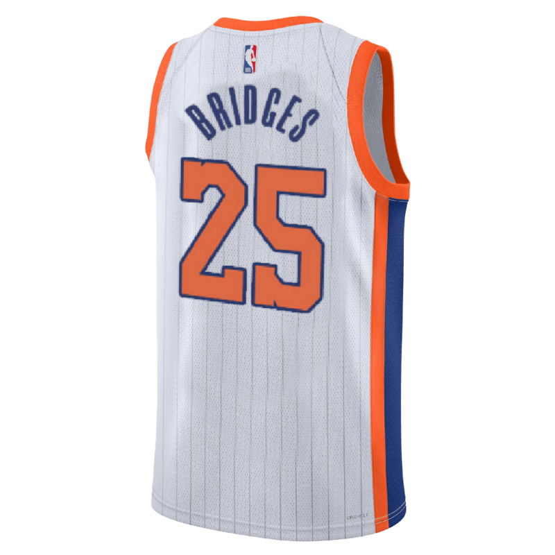 Mikal Bridges #25 New York Knicks Weißes City Edition-Trikot