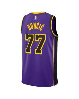 Luka Dončić #77 Lila Statement-Trikot der Los Angeles Lakers