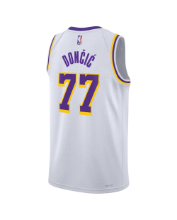 Luka Dončić #77 Los Angeles Lakers Weiß Association-Trikot