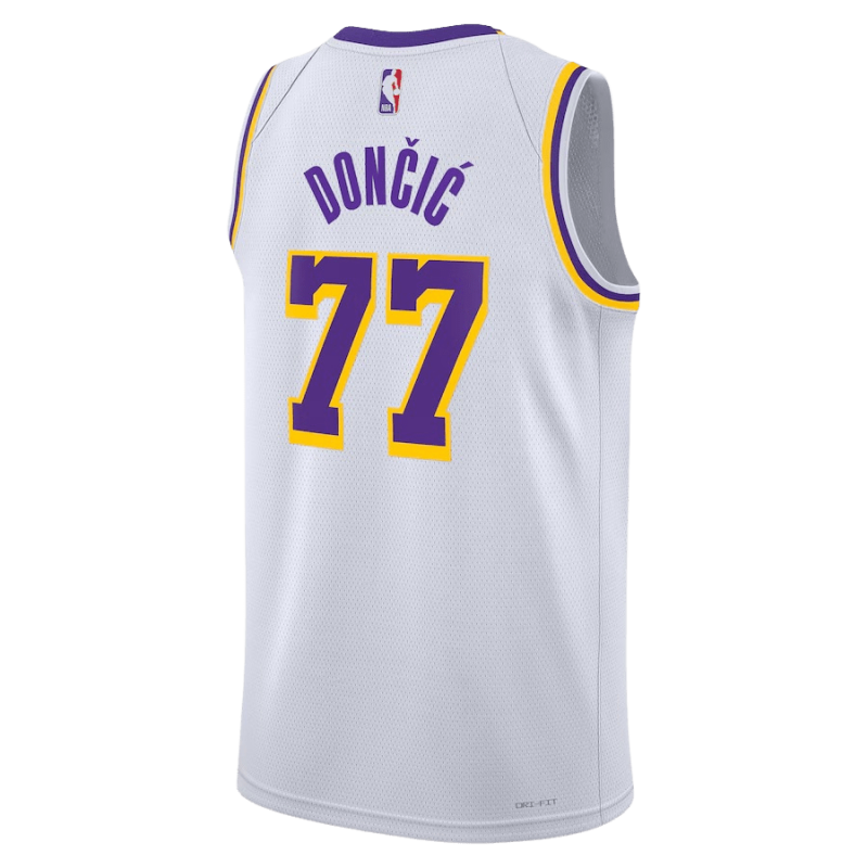Luka Dončić #77 Los Angeles Lakers Weiß Association-Trikot