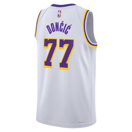 Luka Dončić #77 Los Angeles Lakers Weiß Association-Trikot