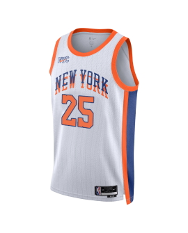Mikal Bridges #25 New York Knicks Weißes City Edition-Trikot