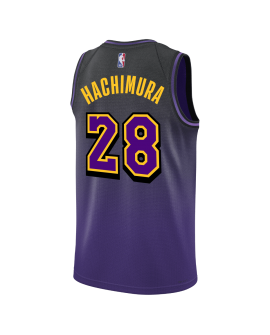 Rui Hachimura #28 Los Angeles Lakers Purple City Edition-Trikot