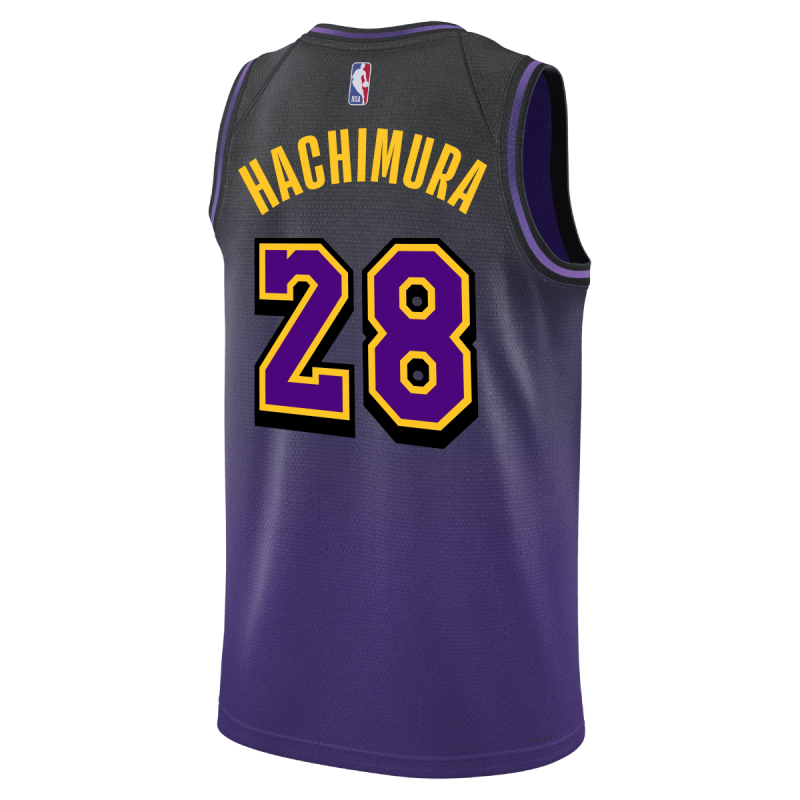 Rui Hachimura #28 Los Angeles Lakers Purple City Edition-Trikot