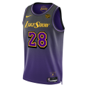 Rui Hachimura #28 Los Angeles Lakers Purple City Edition-Trikot