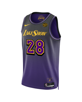 Rui Hachimura #28 Los Angeles Lakers Purple City Edition-Trikot