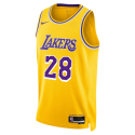Rui Hachimura #28 Gelbes Icon-Trikot der Los Angeles Lakers
