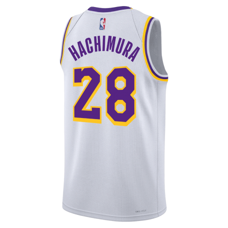 Rui Hachimura #28 Weißes Association-Trikot der Los Angeles Lakers