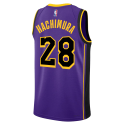 Lila Statement-Trikot der Los Angeles Lakers von Rui Hachimura #28