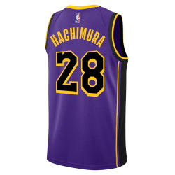 Lila Statement-Trikot der Los Angeles Lakers von Rui Hachimura #28