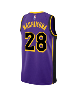 Lila Statement-Trikot der Los Angeles Lakers von Rui Hachimura #28