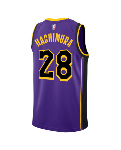 Lila Statement-Trikot der Los Angeles Lakers von Rui Hachimura #28