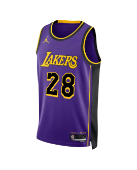 Lila Statement-Trikot der Los Angeles Lakers von Rui Hachimura #28