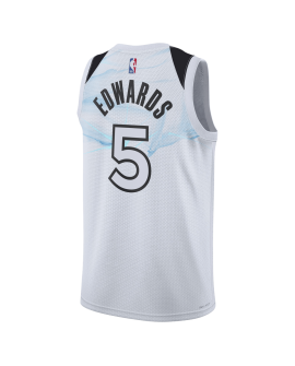 Anthony Edwards #5 Minnesota Timberwolves Weißes City Edition-Trikot