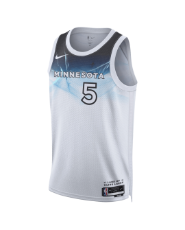 Anthony Edwards #5 Minnesota Timberwolves Weißes City Edition-Trikot