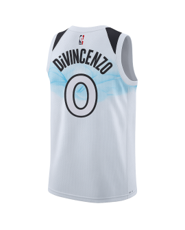 Donte DiVincenzo #0 Minnesota Timberwolves Weißes City Edition-Trikot