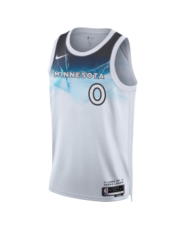 Donte DiVincenzo #0 Minnesota Timberwolves Weißes City Edition-Trikot