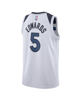 Anthony Edwards #5 Minnesota Timberwolves Weiß Association-Trikot