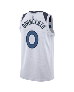 Donte DiVincenzo #0 Weißes Association-Trikot der Minnesota Timberwolves