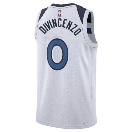 Donte DiVincenzo #0 Weißes Association-Trikot der Minnesota Timberwolves
