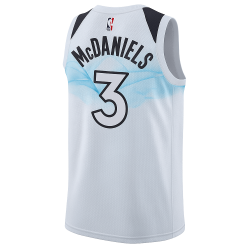 Jaden McDaniels #3 Minnesota Timberwolves Weißes City Edition-Trikot