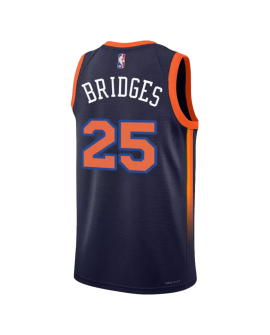 Mikal Bridges #25 New York Knicks Navy Statement-Basketballtrikot