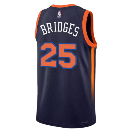 Mikal Bridges #25 New York Knicks Navy Statement-Basketballtrikot