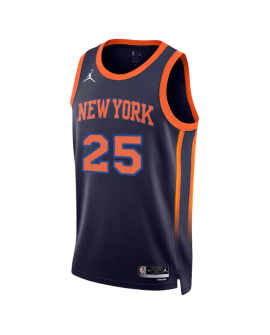 Mikal Bridges #25 New York Knicks Navy Statement-Basketballtrikot
