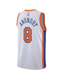 OG Anunoby #8 New York Knicks Weißes City Edition-Trikot