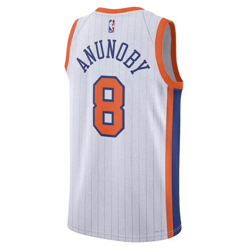 OG Anunoby #8 New York Knicks Weißes City Edition-Trikot