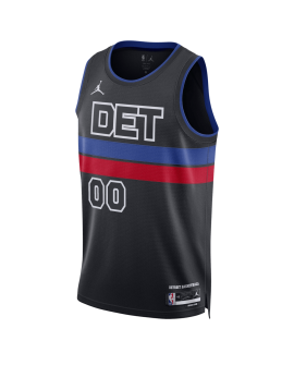 Personalisiertes schwarzes Statement-Trikot der Detroit Pistons
