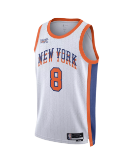 OG Anunoby #8 New York Knicks Weißes City Edition-Trikot