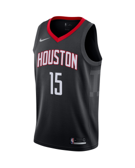 Reed Sheppard #15 Houston Rockets Schwarzes Statement-Trikot