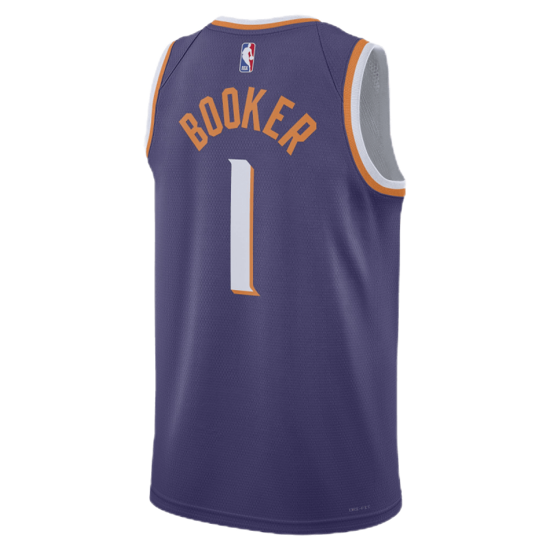 Devin Booker #1 Phoenix Suns Purple Icon Trikot