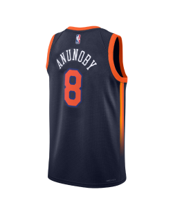 OG Anunoby #8 New York Knicks Navy Statement-Trikot