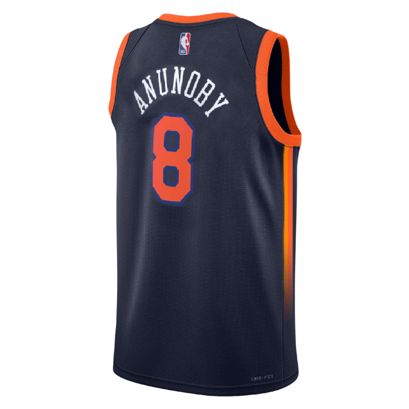 OG Anunoby #8 New York Knicks Navy Statement-Trikot