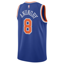 OG Anunoby #8 New York Knicks Blue Icon Trikot