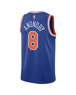 OG Anunoby #8 New York Knicks Blue Icon Trikot
