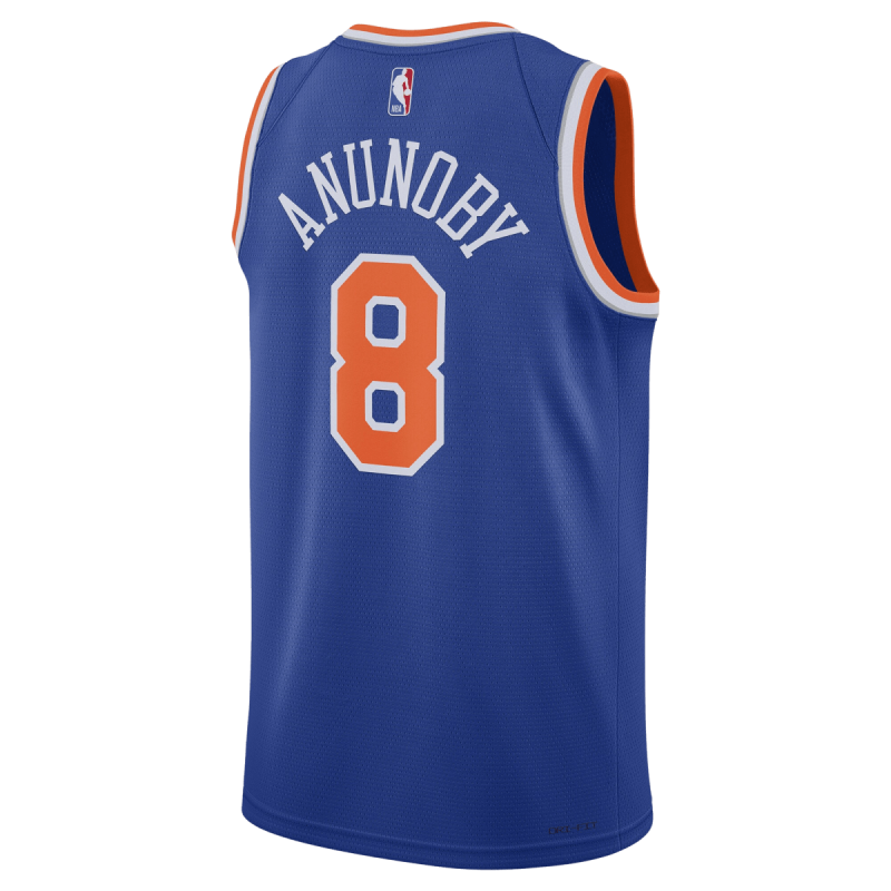 OG Anunoby #8 New York Knicks Blue Icon Trikot