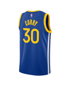 Stephen Curry #30 Königsblaues Icon-Trikot der Golden State Warriors