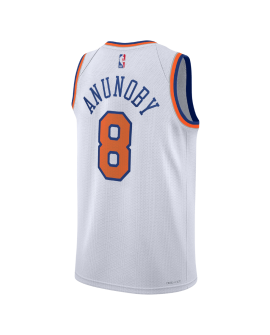 OG Anunoby #8 New York Knicks Weiß Association-Trikot