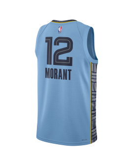 Morant #12 Memphis Grizzlies Hellblaues Statement-Trikot