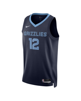 Morant #12 Memphis Grizzlies Navy Icon Trikot