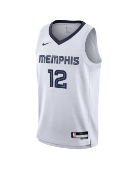 Ja Morant #12 Memphis Grizzlies Weiß Association-Trikot