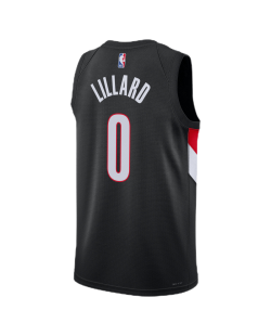 Damian Lillard #0 Portland Trail Blazers Schwarzes Icon-Trikot