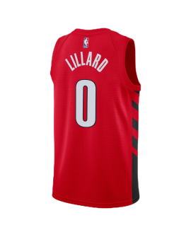 Damian Lillard #0 Rotes Statement-Trikot der Portland Trail Blazers