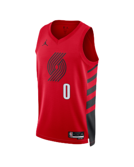 Damian Lillard #0 Rotes Statement-Trikot der Portland Trail Blazers